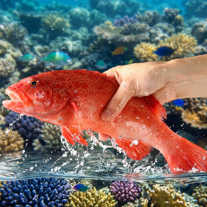 Frozen Deep Sea Leopard Coral Grouper Fresh Seafood